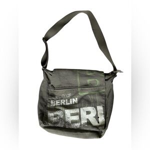 Berlin Graphic Green Messenger Bag